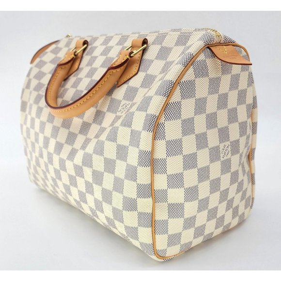Louis Vuitton Speedy 30 Damier Azur Canvas Tote | Super Mint Condition - Picture 5 of 9